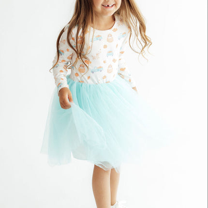 Pumpkin Spice Pups L/S Tutu Dress