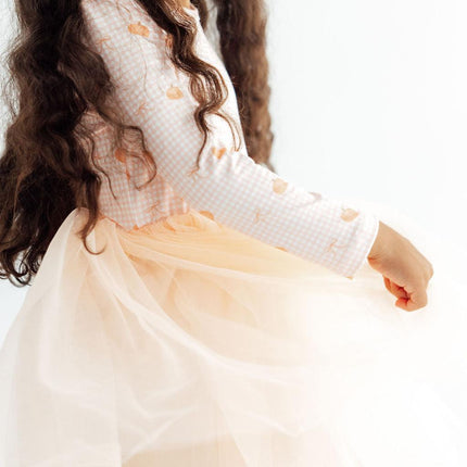 Gingham Pumpkins L/S Tutu Dress