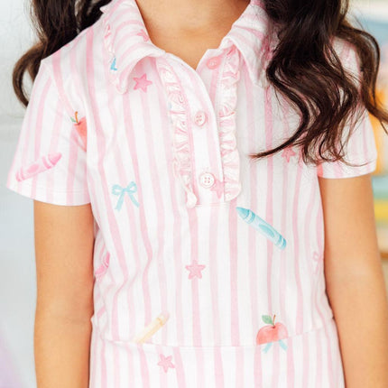 Gold Star Girl S/S Polo Dress