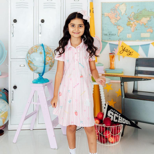 Gold Star Girl S/S Polo Dress - Dashing Nova