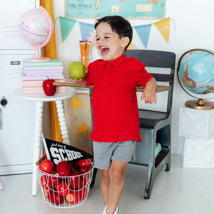 Boys Red S/S Polo