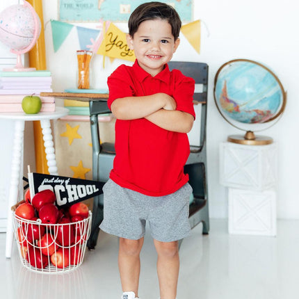 Boys Red S/S Polo