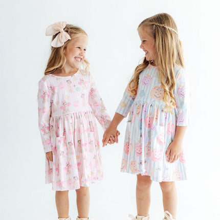 Here for the Candy 3/4 Sleeve Pocket Twirl Dress