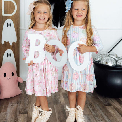 Pawsitively Spooky L/S Pocket Twirl Dress
