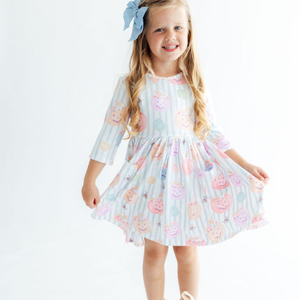 Here for the Candy 3/4 Sleeve Pocket Twirl Dress