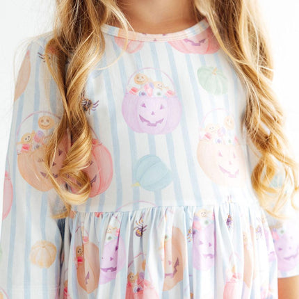 Here for the Candy 3/4 Sleeve Pocket Twirl Dress