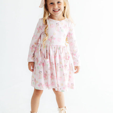 Pawsitively Spooky L/S Pocket Twirl Dress