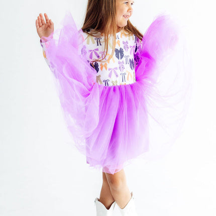 Tied with a Boo L/S Tutu Dress