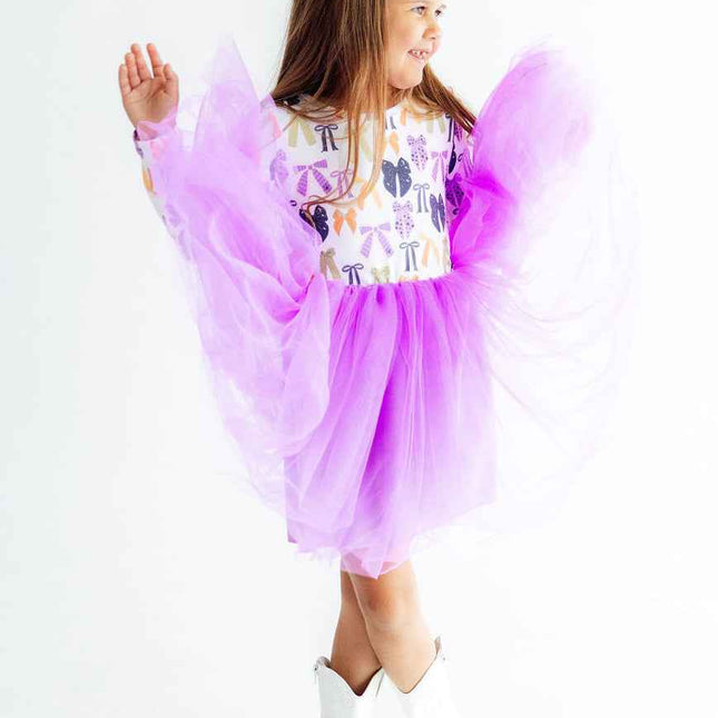 Tied with a Boo L/S Tutu Dress