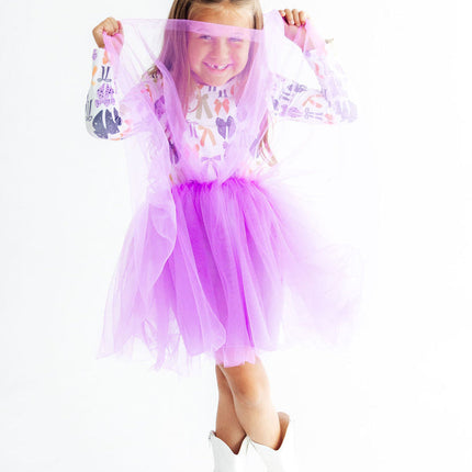 Tied with a Boo L/S Tutu Dress