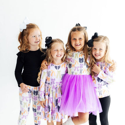 Tied with a Boo L/S Tutu Dress