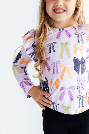 Tied with a Boo Lavender L/S Ruffle Tee - Dashing Nova