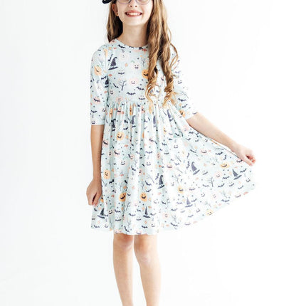 Ghouls Rule 3/4 Sleeve Pocket Twirl Dress