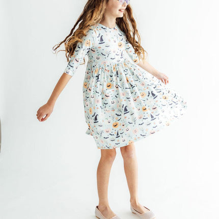 Ghouls Rule 3/4 Sleeve Pocket Twirl Dress