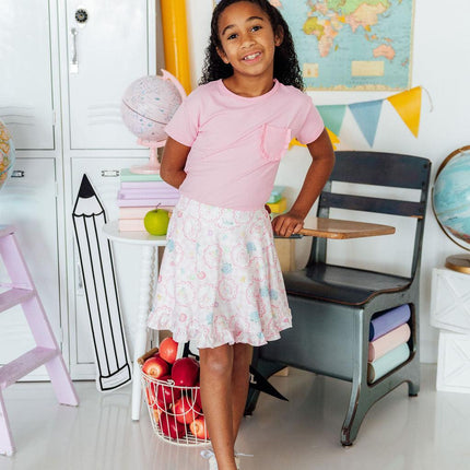 Apple of My Eye Ruffle Twirl Skort
