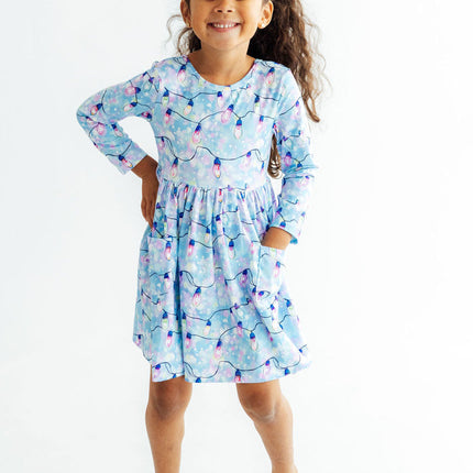 Twinkle Glow L/S Pocket Twirl Dress