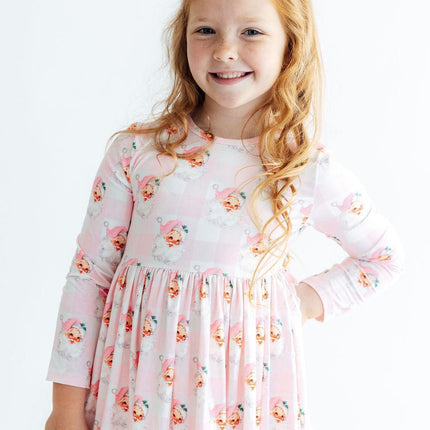 Storybook Santa L/S Ruffle Hem Twirl Dress