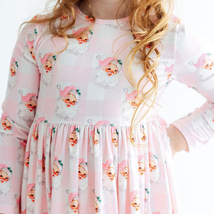 Storybook Santa L/S Ruffle Hem Twirl Dress