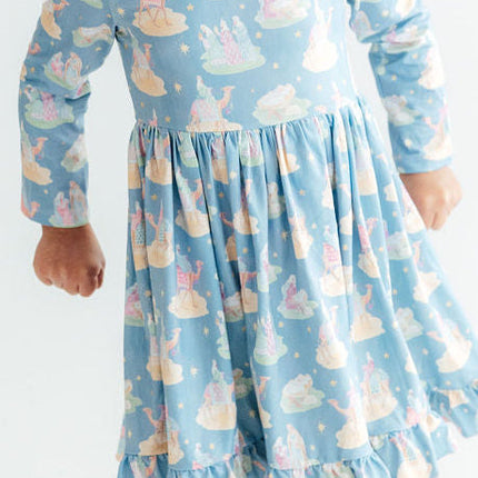 Nativity L/S Ruffle Hem Twirl Dress