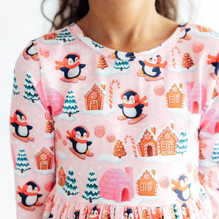 Penguin Party L/S Pocket Twirl Dress