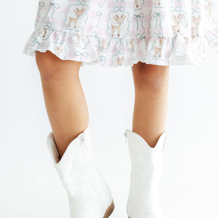Woodland Whimsy L/S Ruffle Hem Twirl Dress