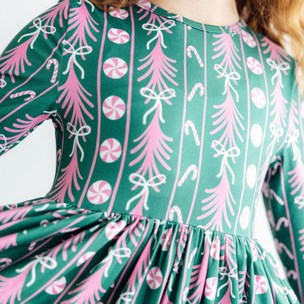 Christmas Treats L/S Ruffle Hem Twirl Dress