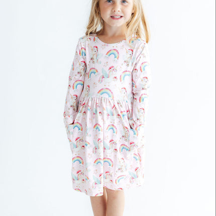 Christmas Magic L/S Pocket Twirl Dress