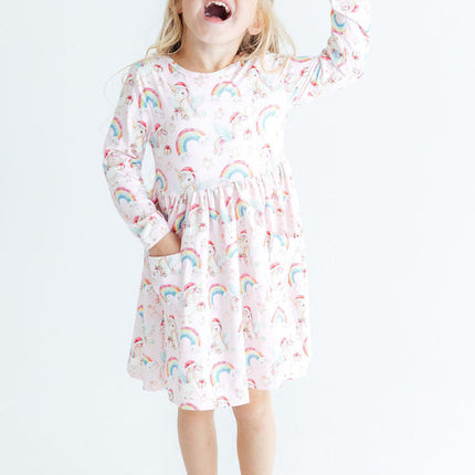 Christmas Magic L/S Pocket Twirl Dress