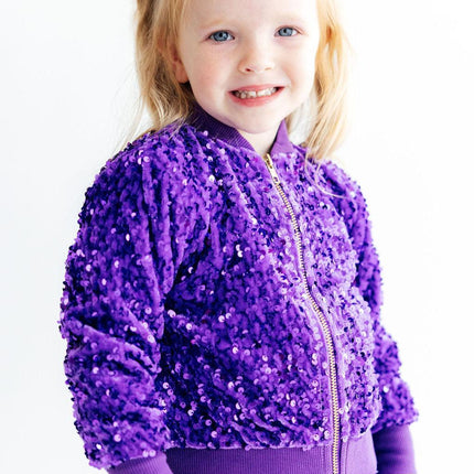Purple Velvet Sequin Jacket