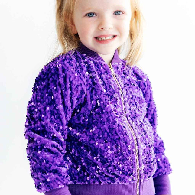 Purple Velvet Sequin Jacket