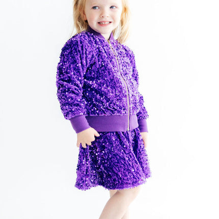 Purple Velvet Sequin Jacket