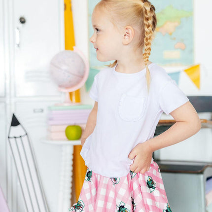 Southlake Carroll Gingham Dragons Ruffle Twirl Skort