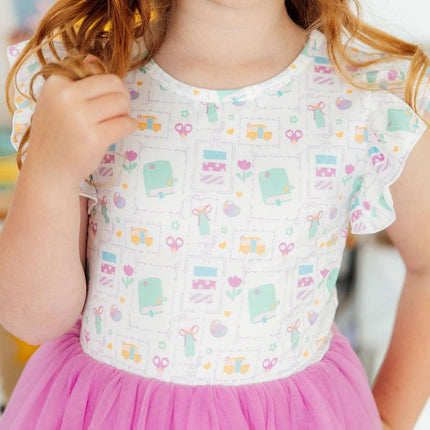 Little Learner Flutter Sleeve Tutu Dress