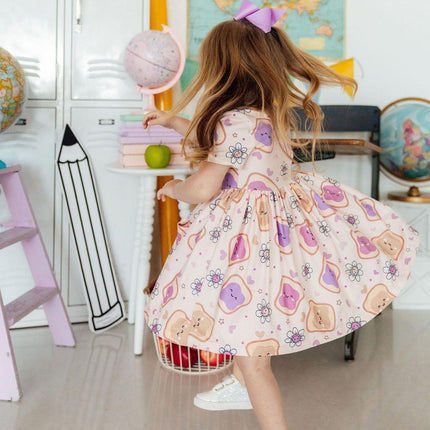 Peanut Butter Jelly Time S/S Pocket Twirl Dress
