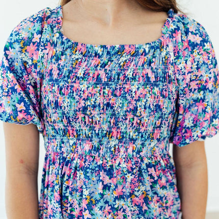 Darling Daisies Smocked Ruffle Dress