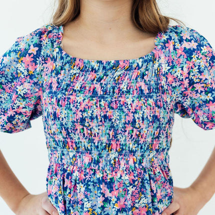 Darling Daisies Smocked Ruffle Dress