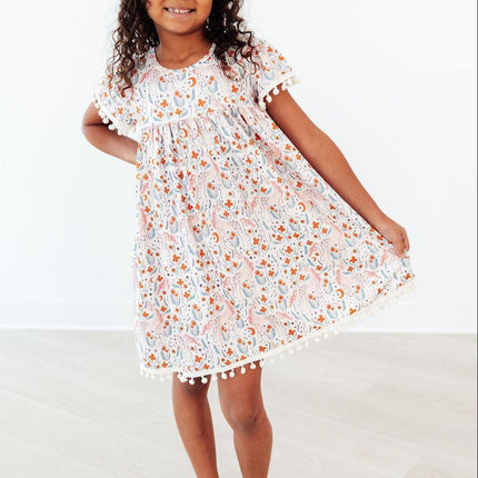 Unicorn Soiree Pom Pom Dress