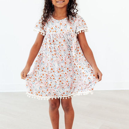Unicorn Soiree Pom Pom Dress