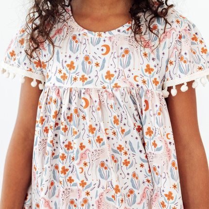 Unicorn Soiree Pom Pom Dress
