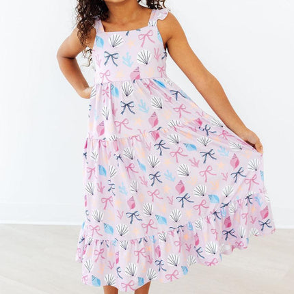 Beachside Bows Ruffle Maxi Dress