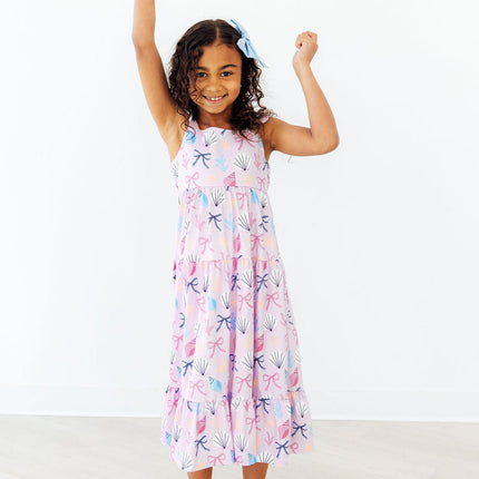 Beachside Bows Ruffle Maxi Dress