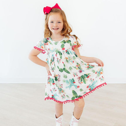 Cute Cactus Pom Pom Dress