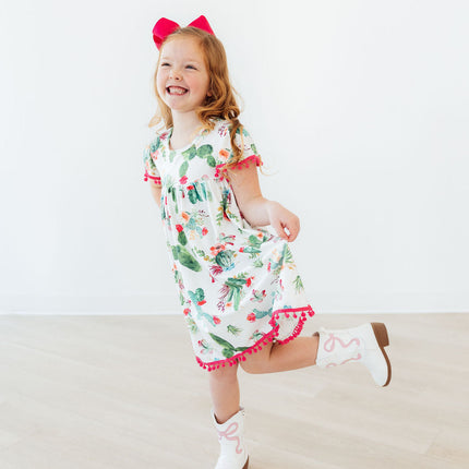 Cute Cactus Pom Pom Dress