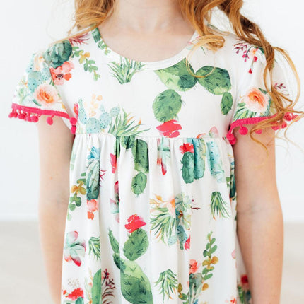 Cute Cactus Pom Pom Dress