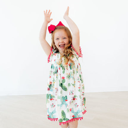 Cute Cactus Pom Pom Dress
