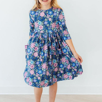 Whimsy 3/4 Sleeve Pocket Twirl Dress
