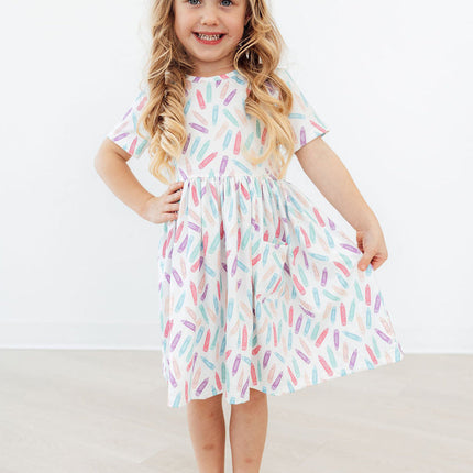 Color Crayons S/S Pocket Twirl Dress