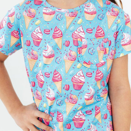 Delightful Desserts Ruffle Pocket Tee