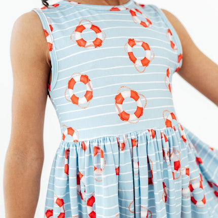 Little Lifeguard Tank Twirl Dress