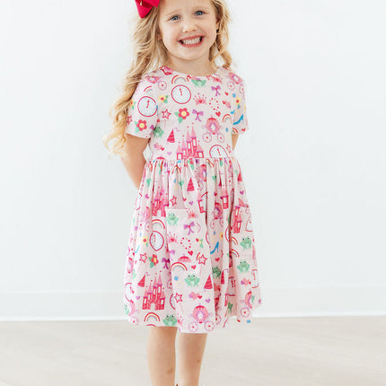 Princess & the Froggie S/S Pocket Twirl Dress